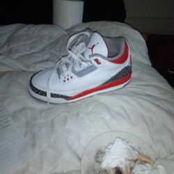 2 Month Old Jordans ,Size6,White& Red 