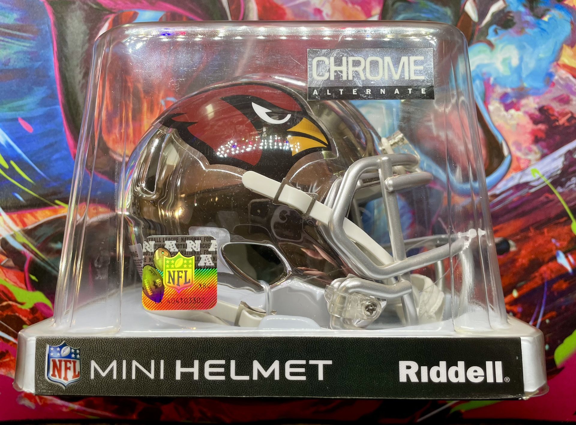 ARIZONA CARDINALS RIDDELL SPEED CHROME 2018 MINI HELMET NEW IN BOX