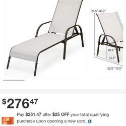 Metal Lounge Chair $100