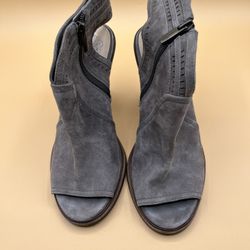 Vince Camuto Open Toe Greystone Heeled Booties Size 8 1/2