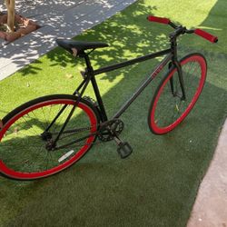 Red gold cycle fixie bike w/ conquer crank