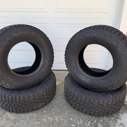 Set of 4 Goodyear Wrangler Territory MT Take-Offs – LT305/70R18 Load E – Like New, ~2k Miles