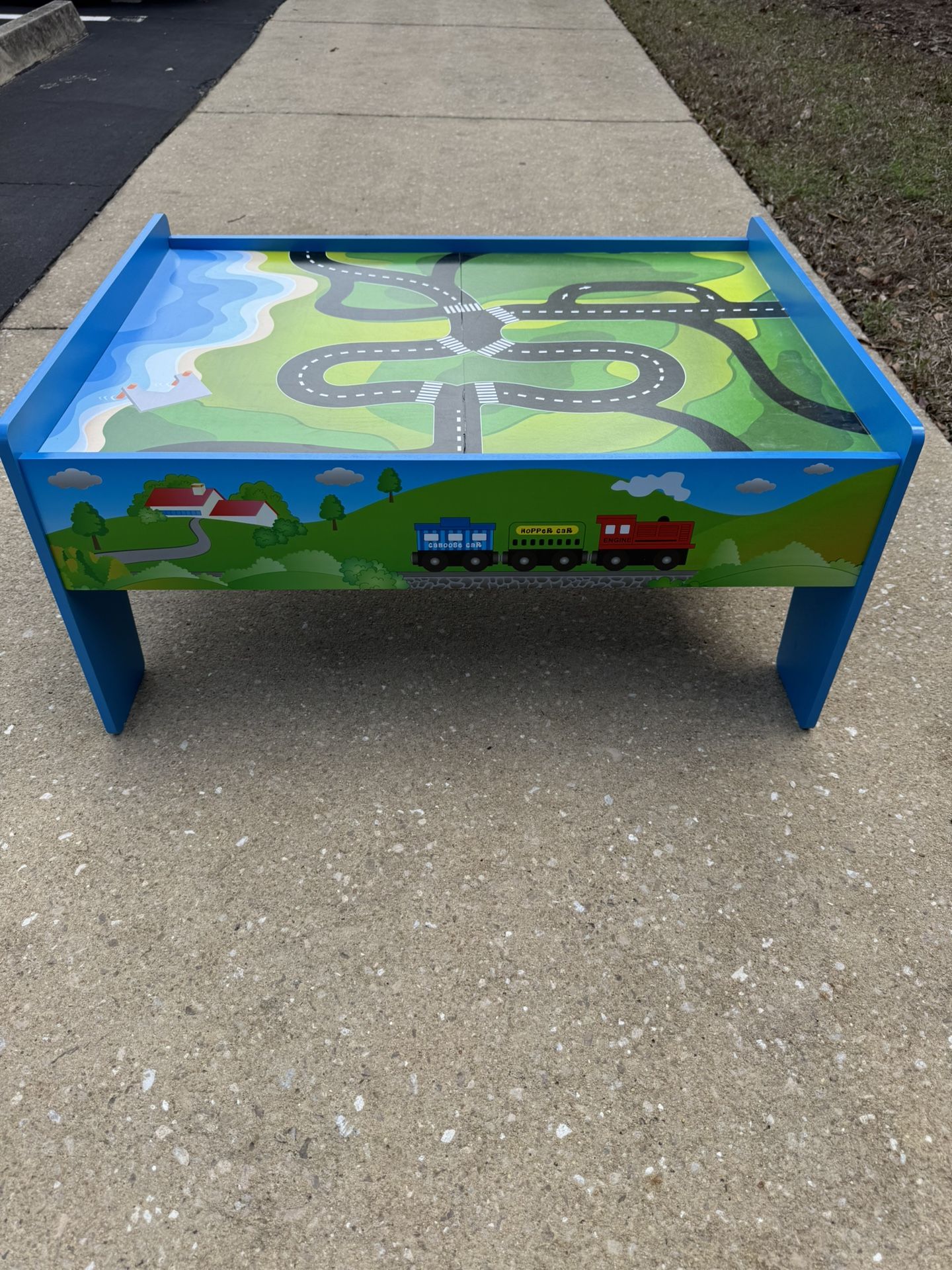 Wooden Train Table For Play Kids