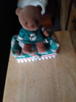 Small Miami Dolphins Couch With Bear Included $25