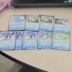 Pokémon TCG Water Type Card Lot (9 Cards)