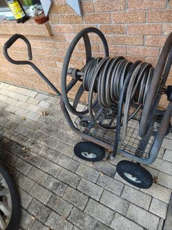 Hose Reel Cart with Wheels