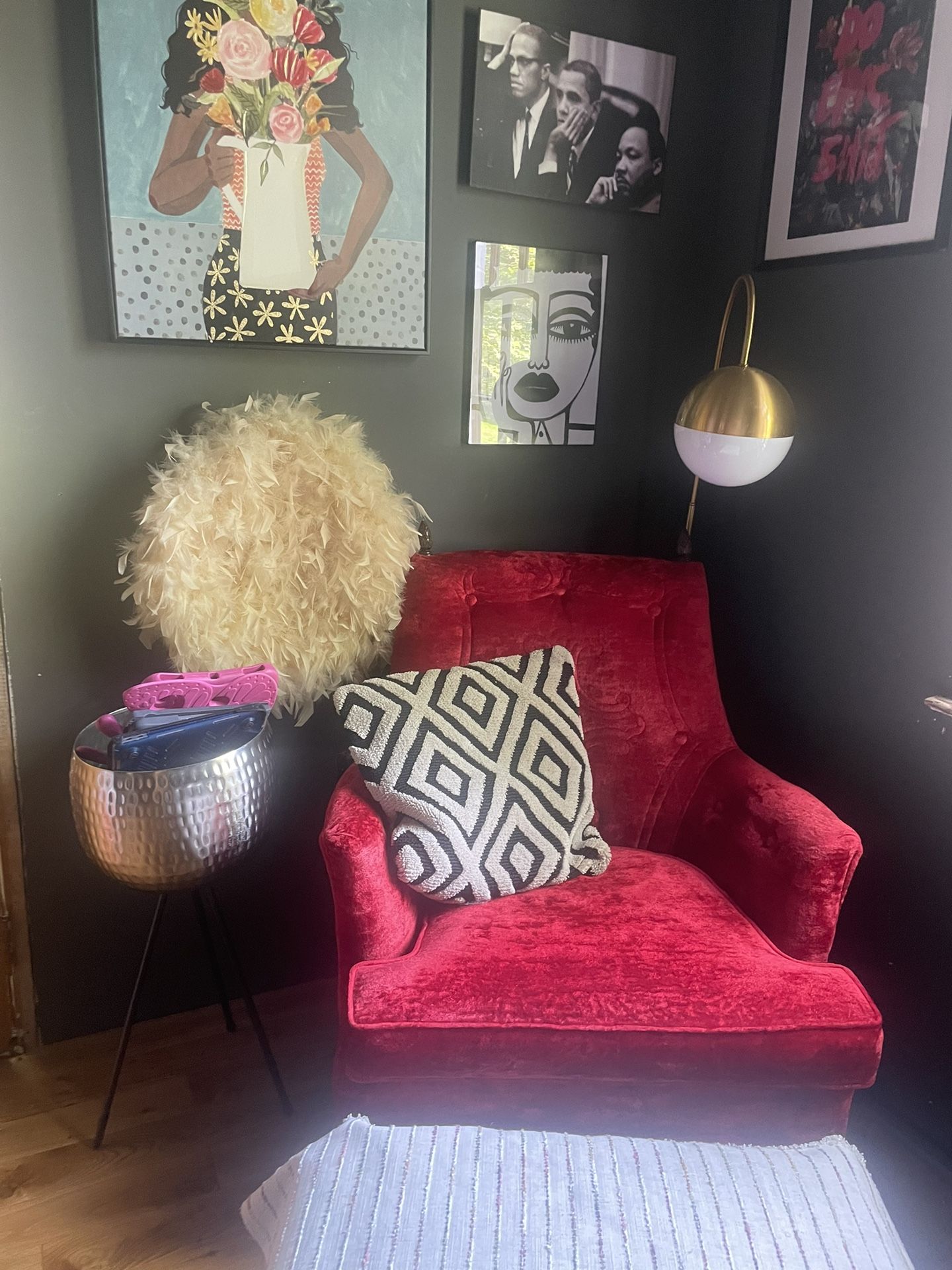 Retro Red Accent Chair- Moving Sale!