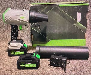 Nine trees Turbinex Mecha Cordless Electric Leaf Blower Two 21V 4.0Ah Batteries, Charger & Nozzle Attachments