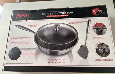 Panini 12.5" STAINLESS STEEL NON-STICK WOK PAN