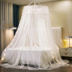 Queen Bed Canopy Mosquito Net Bed Curtain 
