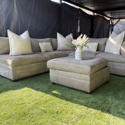 Delivery 🚚 Disponible Sectional Couch Modular Gris Bajo 