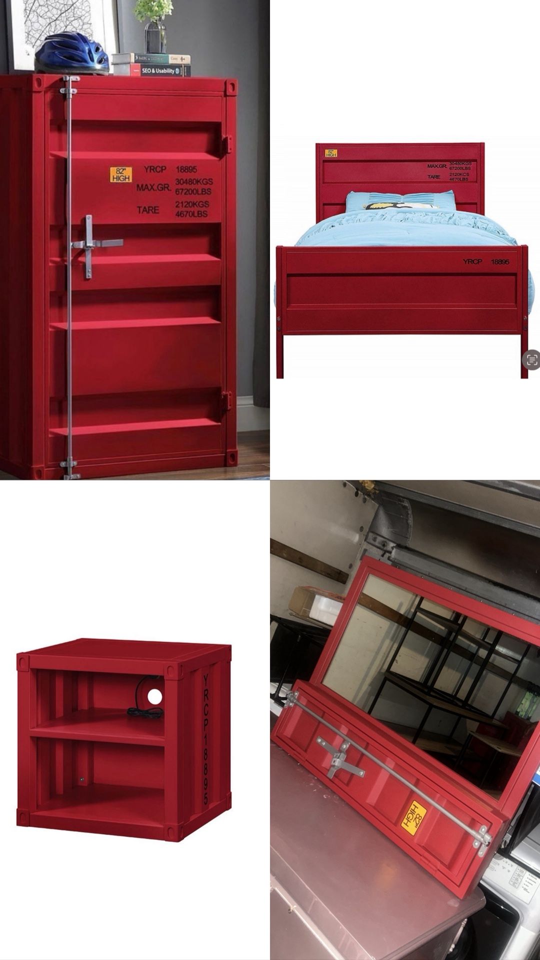 Shipping Container Full Size Bed Set