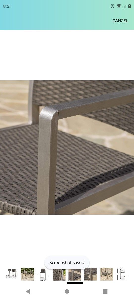 Outdoor / Indoors 30" Barstools ( Two Separate Sets In Light Gray And Dark Gray * (4 Barstools Total)Brand New Open Box *New-Not Assembled