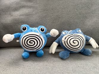 Poliwhirl & Poliwrath Pokémon Plush Set