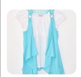 Brand new - Double-layered turquoise/white sleeveless tank top