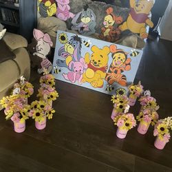12 Artificial Honey Pots With Cardboard Winnie Pooh Pop Ups 100$