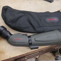 Tasco 20-40x-60mm Spotting Scope Angled Eyepiece Tripod Carrying Case USED . TESTED. IN A GOOD WORKING ORDER. 