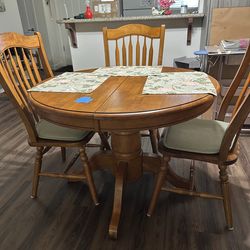 Solid wood dinner table