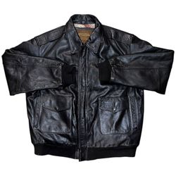 Leather Bomber Jacket Men’s Size XL Type A-2 Flyers U.S. Army Air Force Vintage