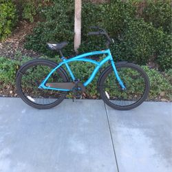 26” Huffy Cranbrook Men’s Blue and Black Beach Cruiser 