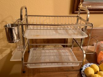 2-Tier Stainless Steel Dish Drying Rack