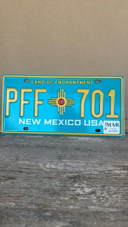 New Mexico license plate