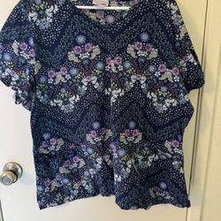 Women’s Medical Scrub Top Plus Size 