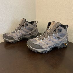 Merrell Moab 2 MID WP Womens Gray Waterproof Hiking Boots Size 8 W