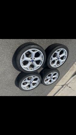 4 — 235/40r18 5x108 5x4.25 Stock Ford Focus ST Wheels Rims Good Tires