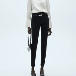 MANGO legging with zipper detail