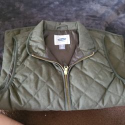 Old Navy.  Green Puffer Vest.  Size XS