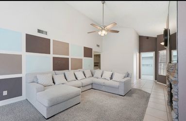 White L-Shaped Sectional Sofa with Chaise