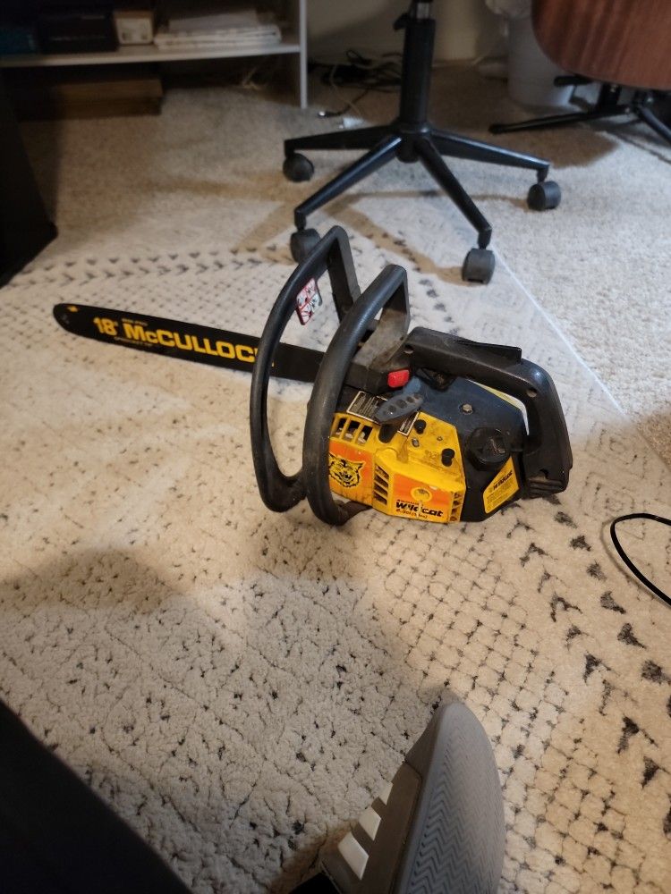 Mcculloch wildcat 18 mini pro sprocket tip chain saw non functioning