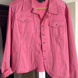 Pink Jacket With Rhinestones 