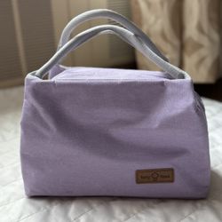 Cute Insulated Lunch Tote / Bento Bag  Cute lavender insulated lunch tote with zip closure and thermal lining to help keep food cool. Great for lunch,
