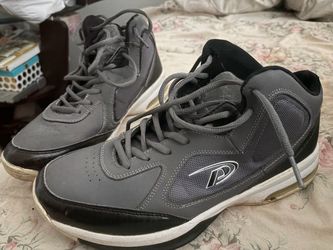 Gray and Black High-Top Basketball Sneakers