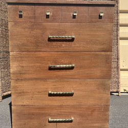 Mid Century Modern Huntley Furniture Tall Boy 5 Drawer Dresser