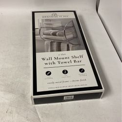 Organize it all Wall Mounted Storage Over Toilet Bath Caddy, open box