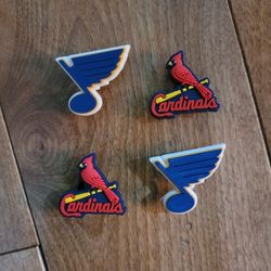 Lot Of 4 St Louis Sport Team Shoe Charms 