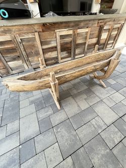 Indonesian Wood Canoe Decor