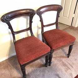 Pair of Antique 19th Century Sheraton Period Chairs
