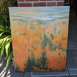 "Late Autumn" Painting On Canvas By Teruko Wilde