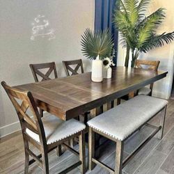 $10 PAYMENT 🤝BRAND NEW 👌Moriville Counter Height Dining Table and 4 Barstools