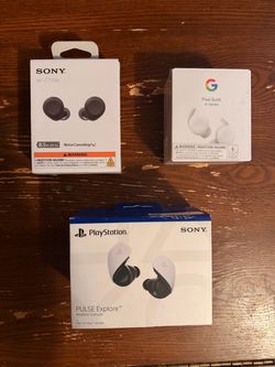 New Sony, google, PlayStation ear buds.