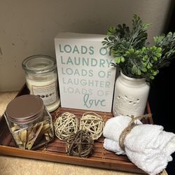 Bathroom Or Laundry Room Tray Decor 