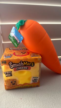 Carrot Squeeezy and Smushmart cheese