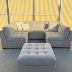 *Free Delivery* Gray Thomasville 6 Piece Modular Sectional
