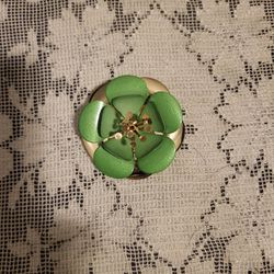Vintage Metal Flower Brooch 