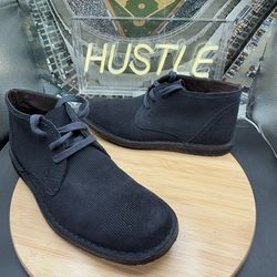 John Varvatos Star USA Men’s Chukka Boot Sz 8 M Navy Striped Suede