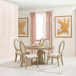 Sofia Vergara La Reina Silver 6 Pc Round Dining Room